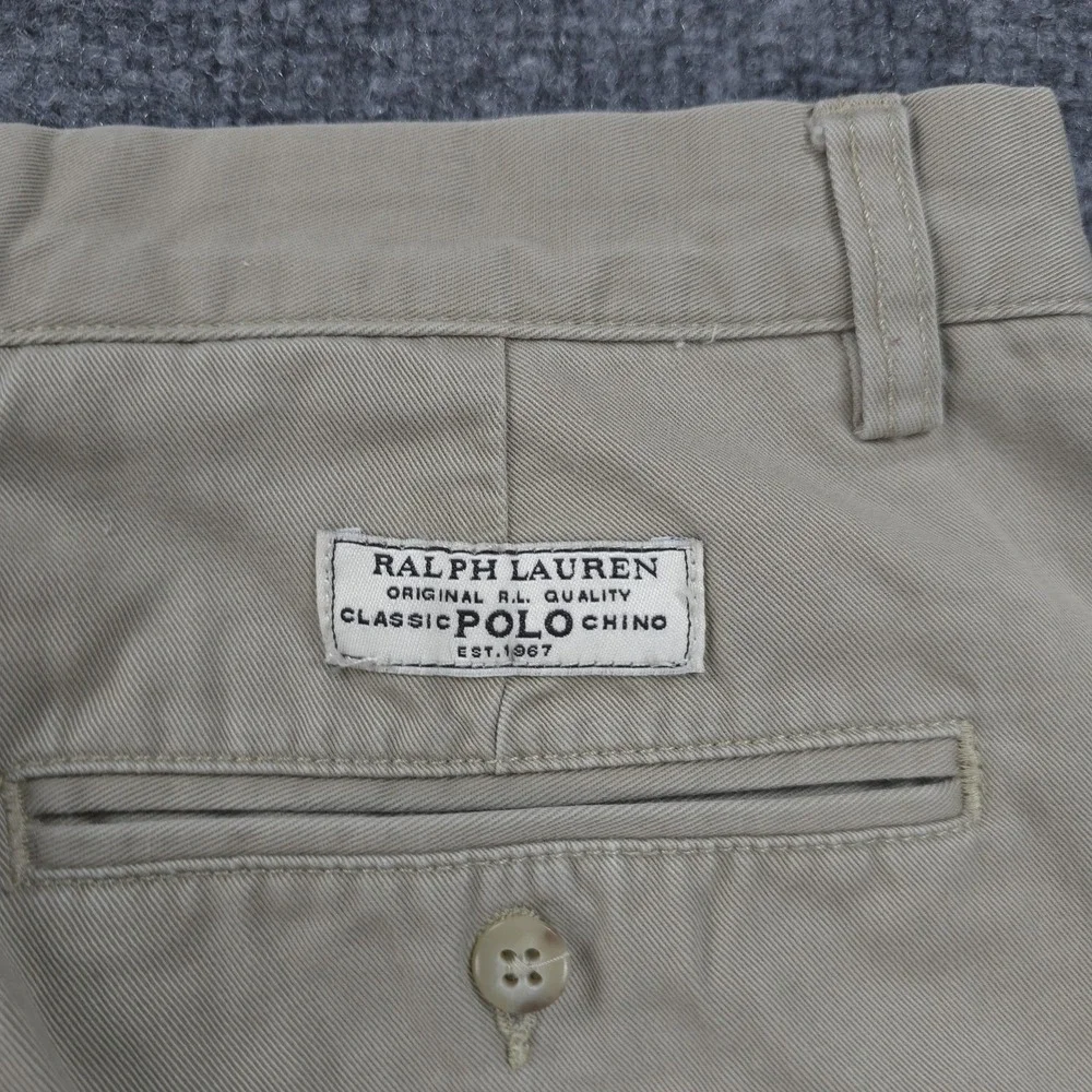 Vintage Polo Ralph Lauren Pants Mens 33x31 Tan Prospect Pant Classic Chino Dress